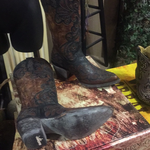 Brown/Black Old Gringo Boots - Picture 4 of 4